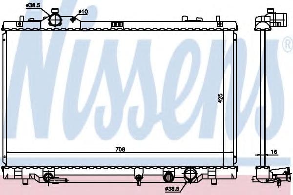 646819 Nissens Радиатор охлаждения двигателя для Lexus LS