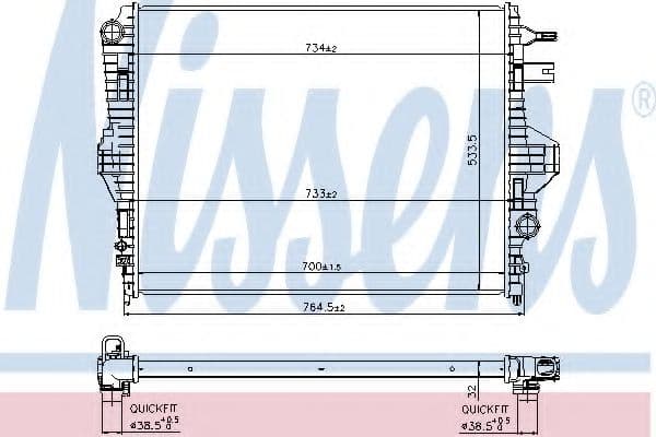 65297 Nissens Радіатор охолодження двигуна