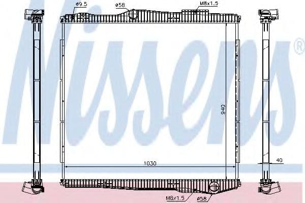 672900 Nissens Радіатор охолодження двигуна