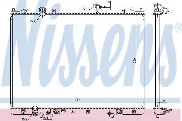 68151 Nissens Радіатор охолодження двигуна для Honda Pilot