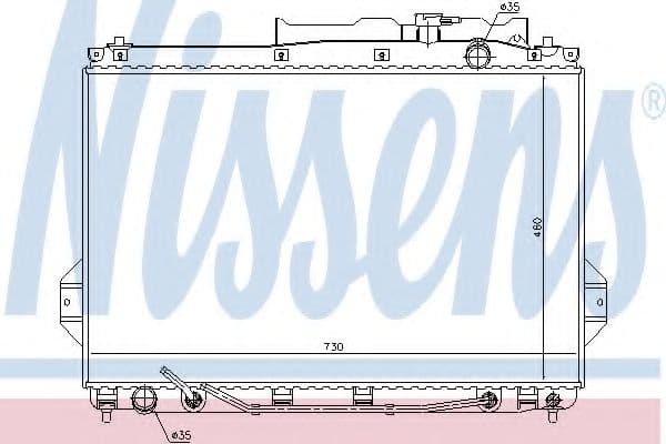675009 Nissens Радіатор охолодження двигуна для Hyundai ix55