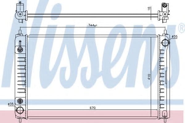 68762 Nissens Радіатор охолодження двигуна для Nissan Teana