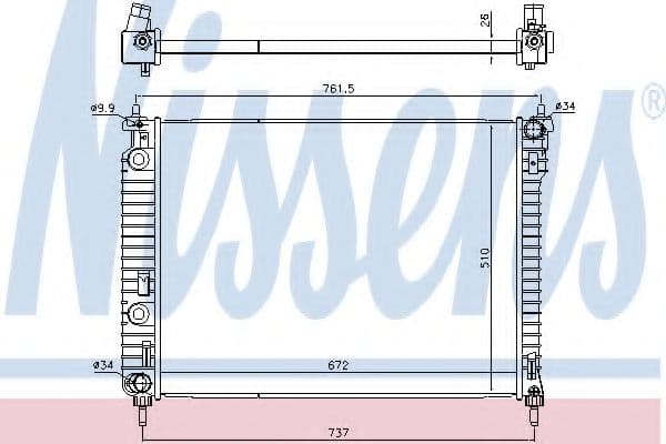 616905 Nissens Радіатор охолодження двигуна