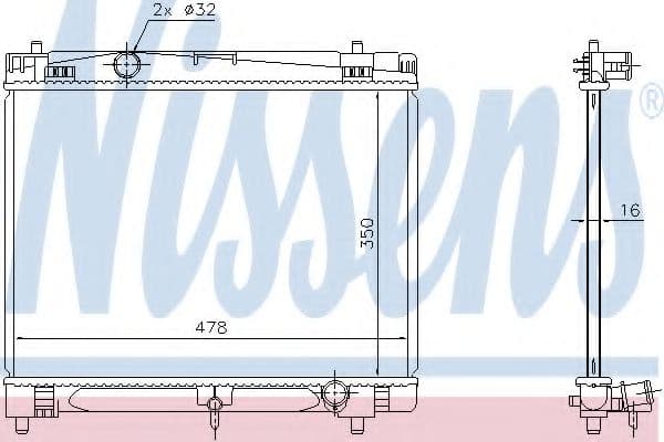 646877 Nissens Радіатор охолодження двигуна