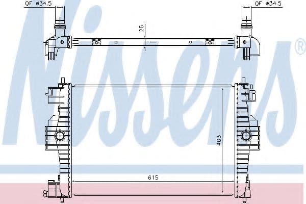 636012 Nissens Радіатор охолодження двигуна