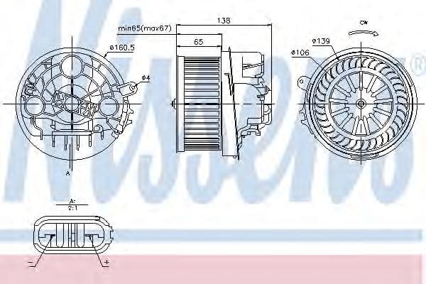 87091 Nissens Вентилятор салону