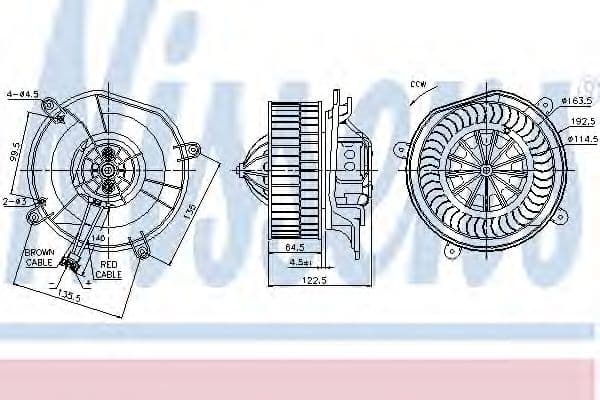 87103 Nissens Вентилятор салону