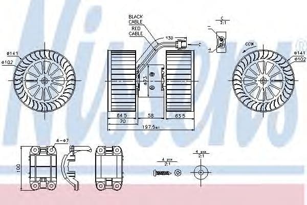 87115 Nissens Вентилятор салону