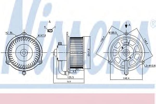 87158 Nissens Вентилятор салону для Mazda E-Series