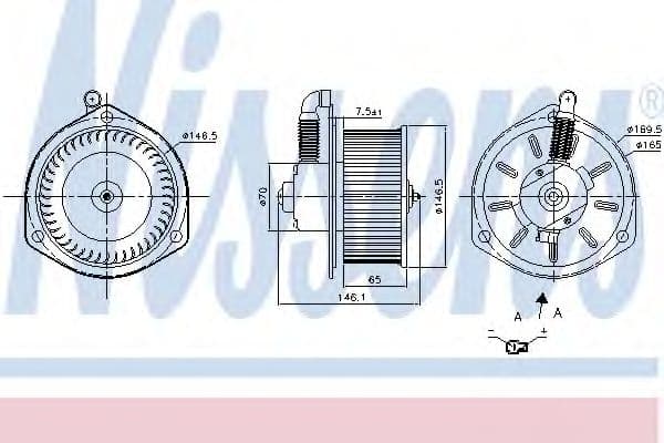 87164 Nissens Вентилятор салона для Toyota Dyna