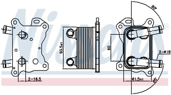 90881 Nissens Оливний радіатор двигуна