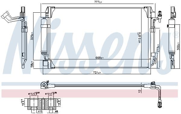 940672 Nissens Радіатор кондиціонера для Nissan Teana