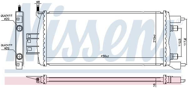 606840 Nissens Радіатор охолодження двигуна для Hyundai Genesis