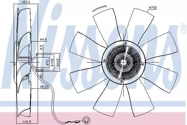 86021 Nissens Вентилятор системы охлаждения двигателя
