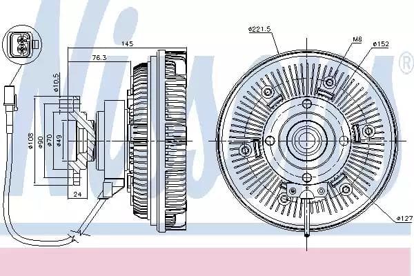 86022 Nissens Вискомуфта вентилятора