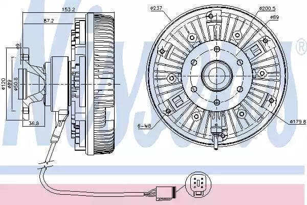 86023 Nissens Вискомуфта вентилятора