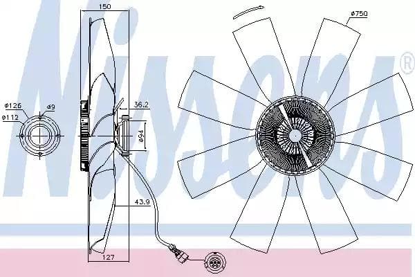 86027 Nissens Вентилятор системи охолодження двигуна