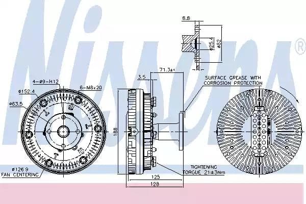 86038 Nissens Віскомуфта вентилятора