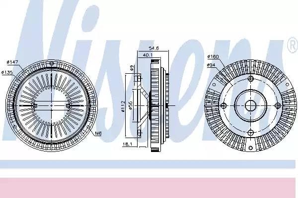 86044 Nissens Вискомуфта вентилятора