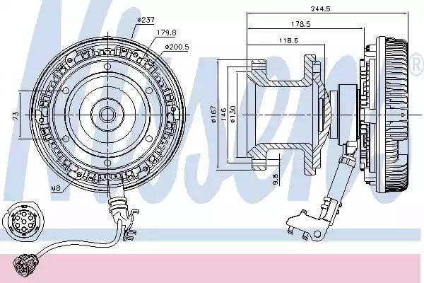86053 Nissens Віскомуфта вентилятора