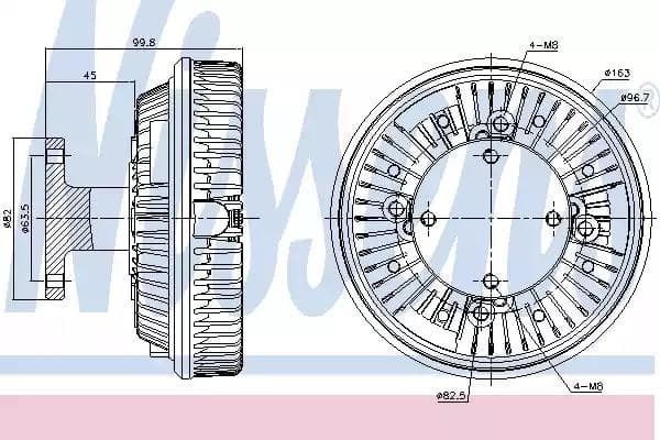 86054 Nissens Віскомуфта вентилятора