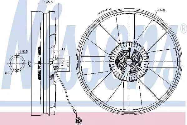 86060 Nissens Вентилятор системи охолодження двигуна