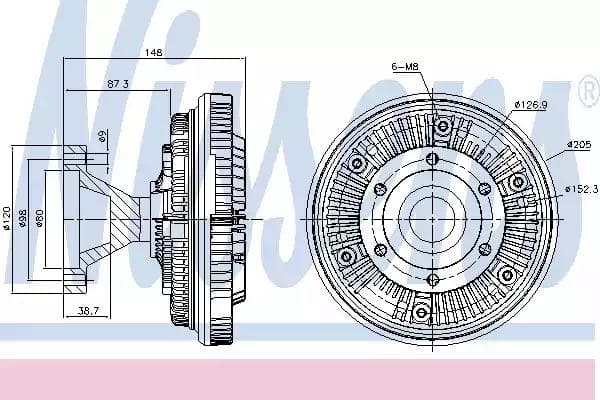 86070 Nissens Вискомуфта вентилятора
