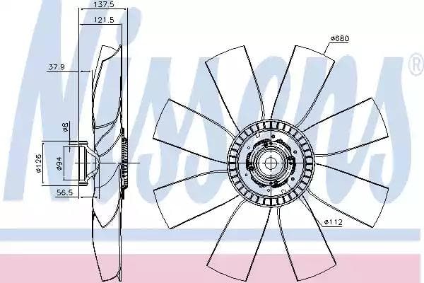 86074 Nissens Вентилятор системи охолодження двигуна