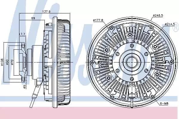 86102 Nissens Вискомуфта вентилятора