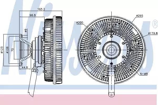 86108 Nissens Віскомуфта вентилятора