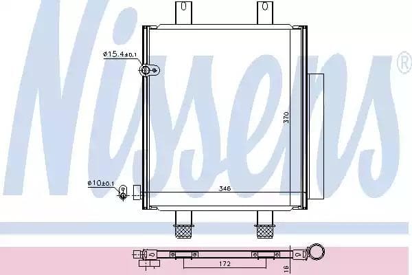 940561 Nissens Радиатор кондиционера для Daihatsu Cuore