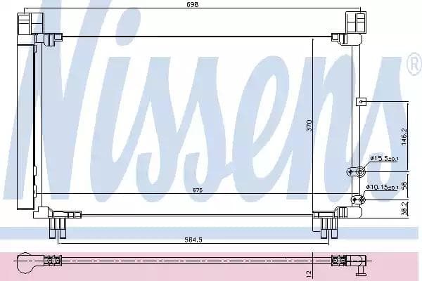 940572 Nissens Радиатор кондиционера для Lexus IS