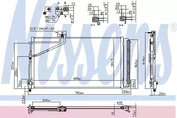 940657 Nissens Радіатор кондиціонера для Mercedes SLK-Class