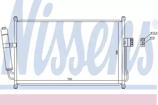 940709 Nissens Радіатор кондиціонера для Chevrolet Colorado