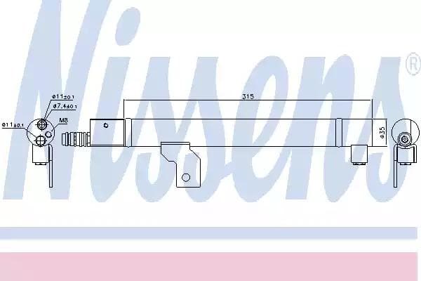 95491 Nissens Осушувач кондиціонера