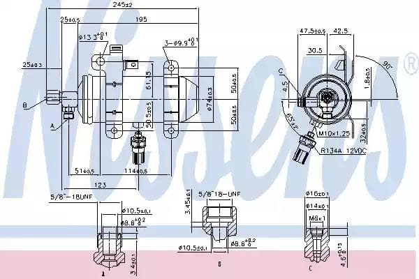 95509 Nissens Осушитель кондиционера