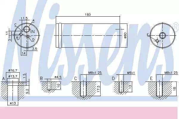 95524 Nissens Осушитель кондиционера