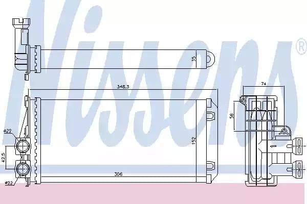 707083 Nissens Радиатор печки