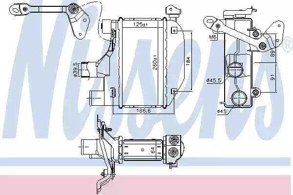 96164 Nissens Інтеркулер для Toyota Corolla