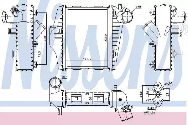 96177 Nissens Інтеркулер для Smart Fortwo