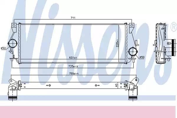96225 Nissens Інтеркулер для Land Rover Discovery