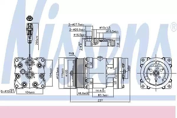 890193 Nissens Компресор кондиціонера