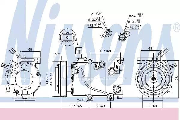 890229 Nissens Компресор кондиціонера