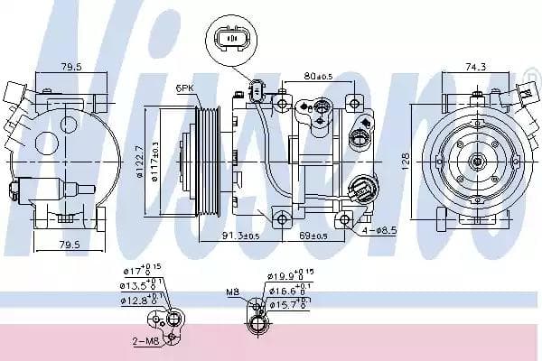 890230 Nissens Компрессор кондиционера для Hyundai Genesis