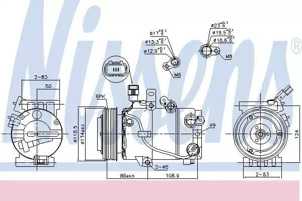 890243 Nissens Компрессор кондиционера