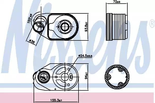 90796 Nissens Оливний радіатор двигуна