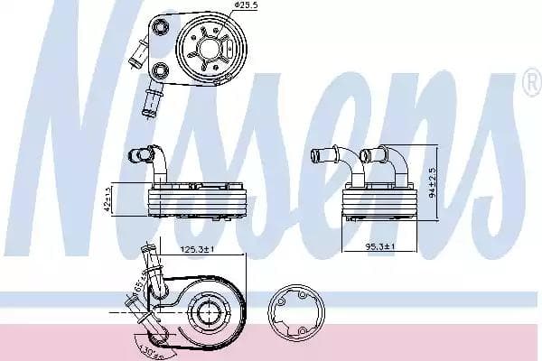 90794 Nissens Масляный радиатор двигателя