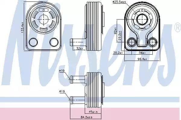 90971 Nissens Оливний радіатор двигуна