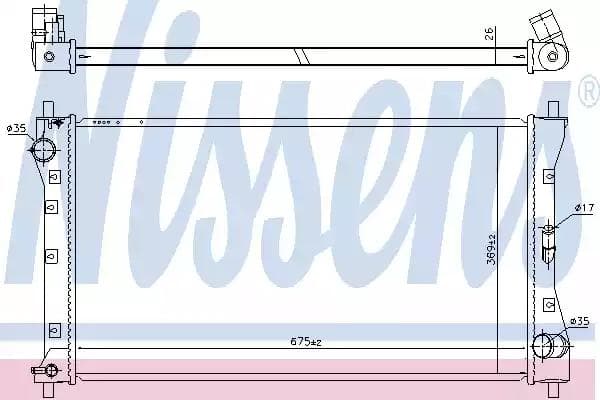 64256 Nissens Радіатор охолодження двигуна