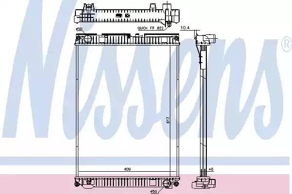 628763 Nissens Радіатор охолодження двигуна